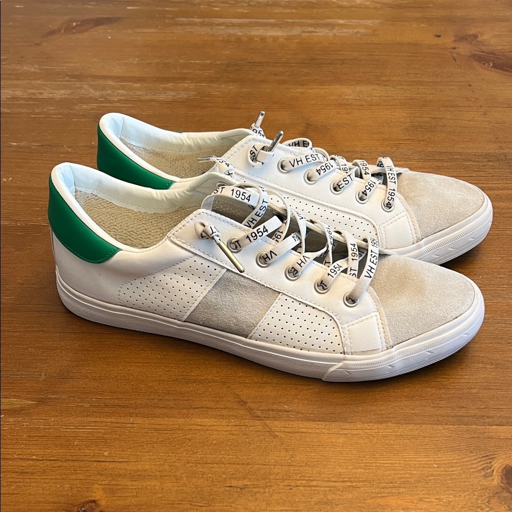 Vintage Havana White Sneakers with Green Accents